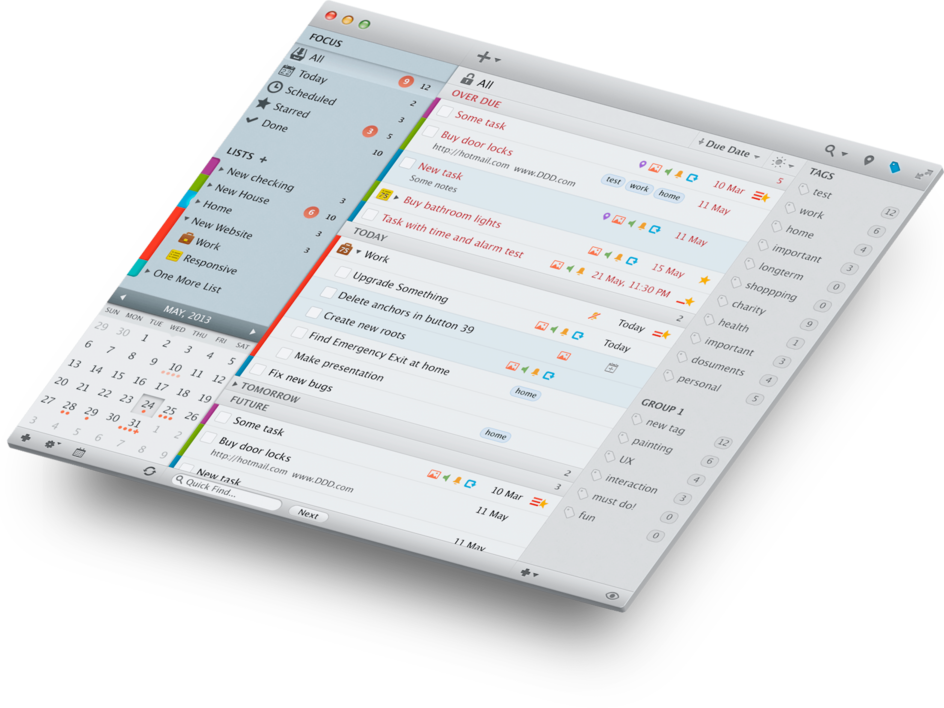 Graphical User Interface - All tasks