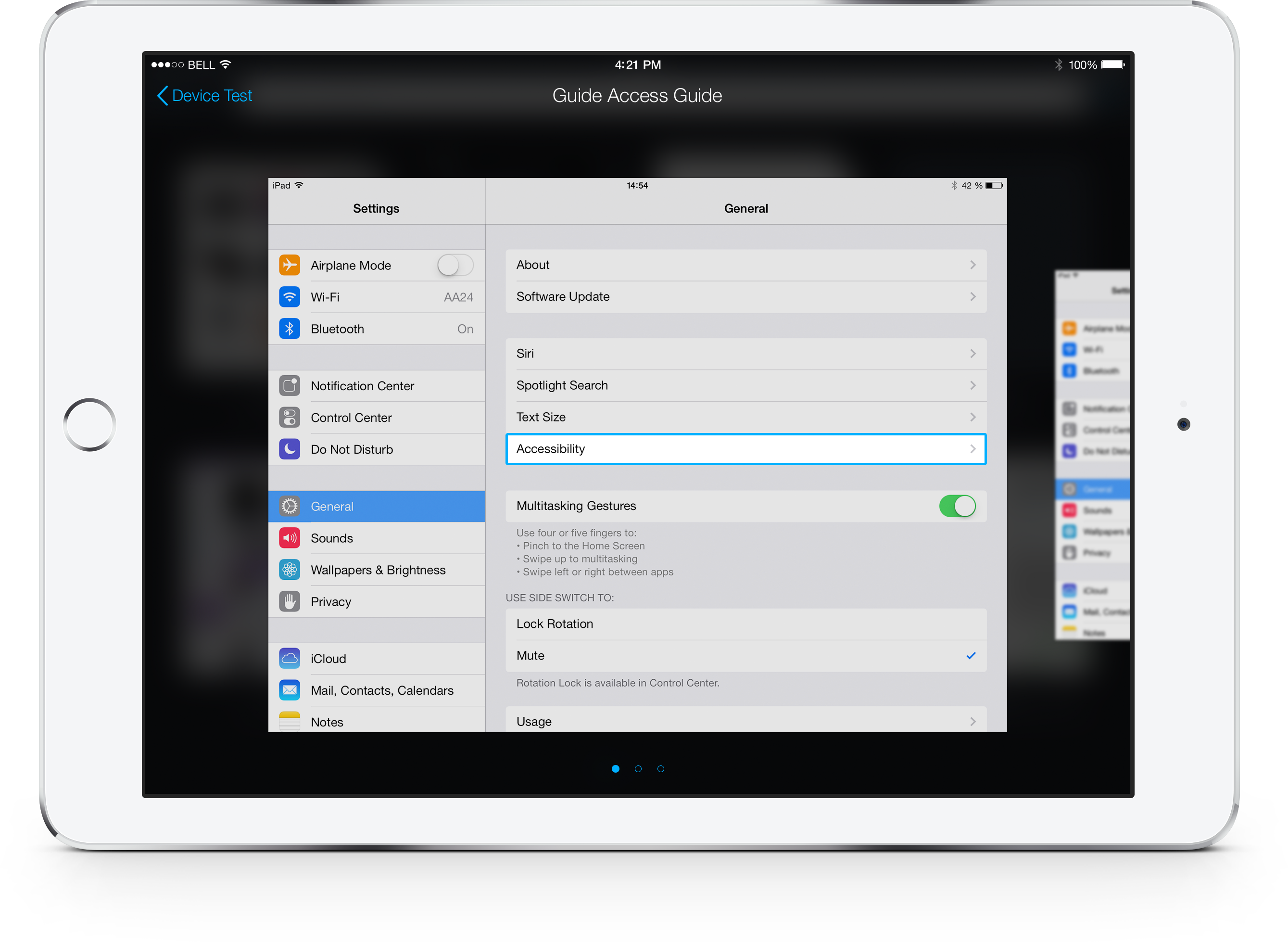 UI Design - iPad Access Guide